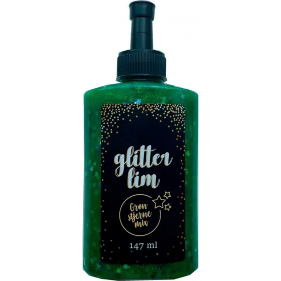 Glitterlim Grn Stjerne Mix
