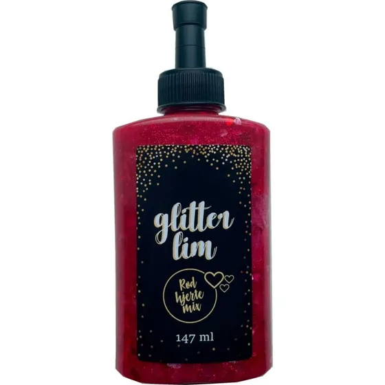 Glitterlim Rd Hjerte Mix
