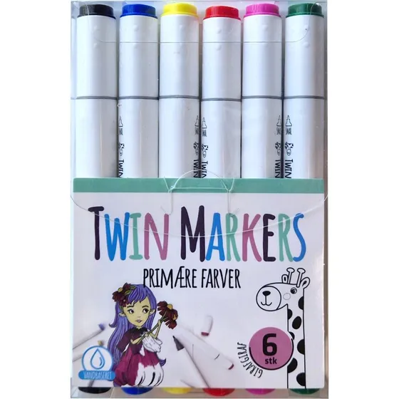 Girafgiraf Twin Marker - 6 stk