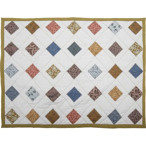 BLOOMINGVILLE MINI Melua plaid 152x127 cm – natur/multifarvet