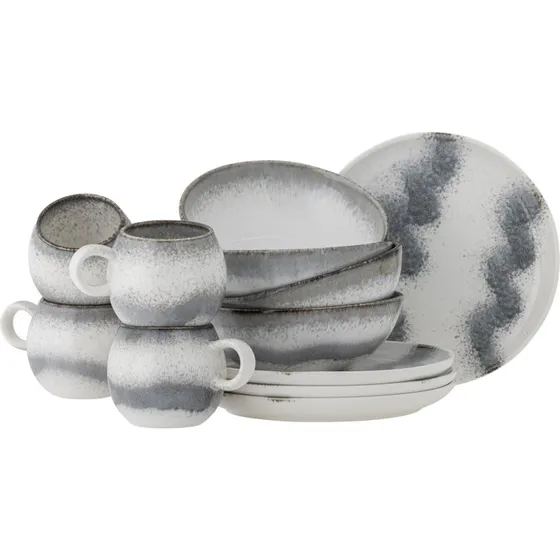 Bloomingville Paula morgenmadsst 12 dele  gr stentj