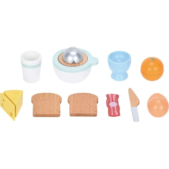 Small Wood Morgenmadssæt i træ 10 dele med saftpresser (3+ år)
