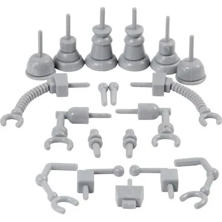 Creativ Company Robotdele, grå 0,5–6 cm, 19 stk.