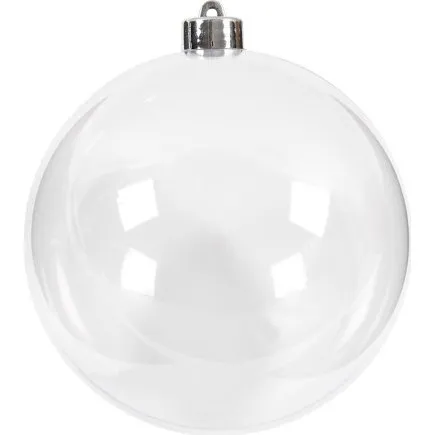 Deko-kugle 13,6 cm transparent, 1 stk.