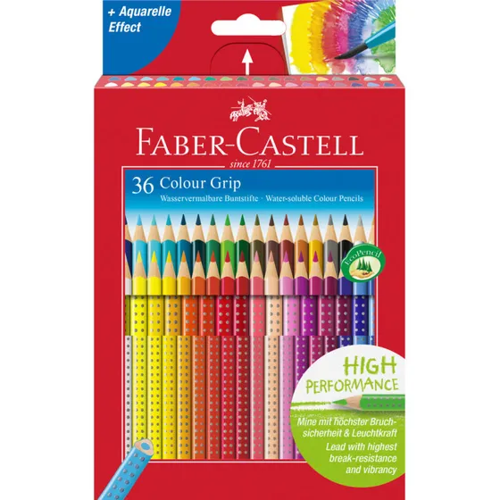 Faber-Castell Grip 36 trekantede akvarel farveblyanter