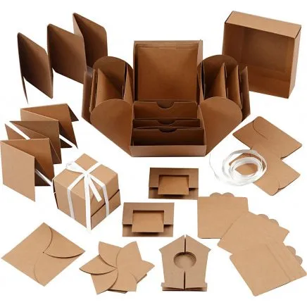 Creativ Company Eksplosionsske Natur 7x7x7,5+12x12x12 cm