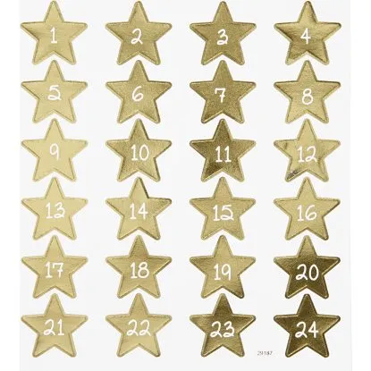 Creativ Company - Talstickers 1 ark, guld folie (15x16,5 cm)