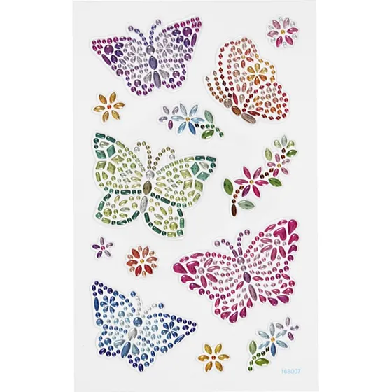 Creativ Company Diamond Stickers - Sommerfugle, 1 ark (10x16 cm)