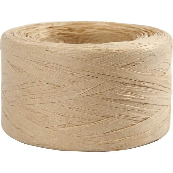 Creativ Company Raffia Papirgarn Sand 100 m (7-8 mm)