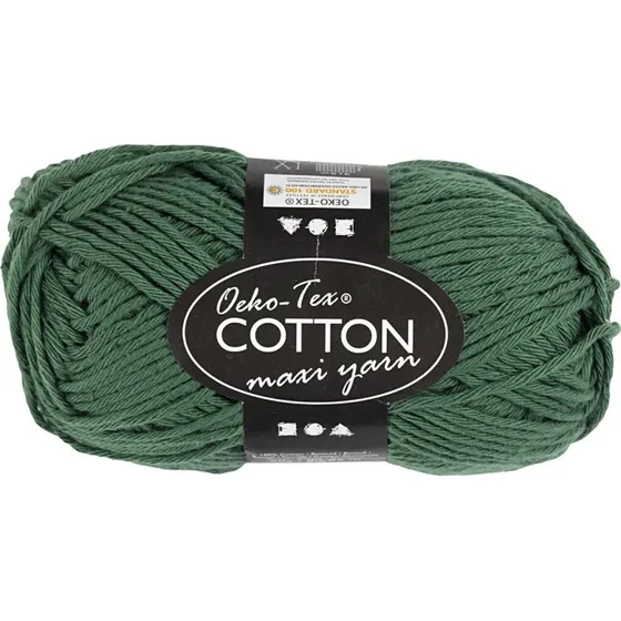 Creativ Company Bomuldsgarn 8/8 Mrkegrn 50 g (L 8085 m)
