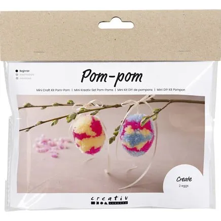 Creativ Company Mini Hobbyset Pompom-g, 2 stk (farverige)