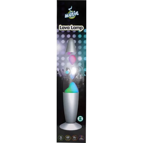 Music Lavalampe LED med farveskift, regnbue 34 cm