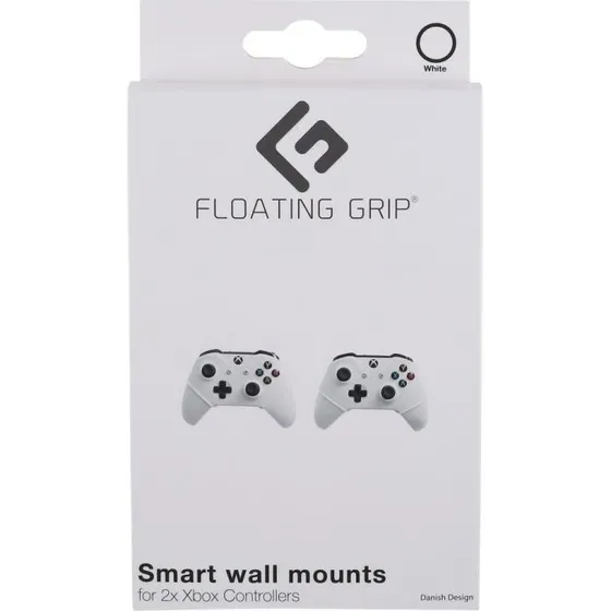 Floating Grip vægbeslag til 2 Xbox-controllere, Hvid