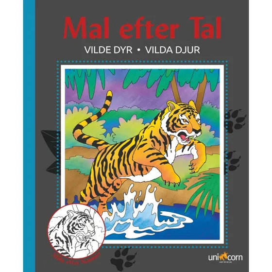 Mal efter Tal: Vilde Dyr - Malebog (24 sider)
