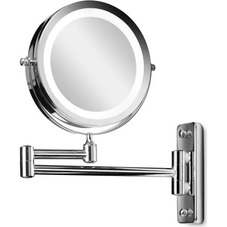 Gillian Jones LED-vægspejl x10, sølv