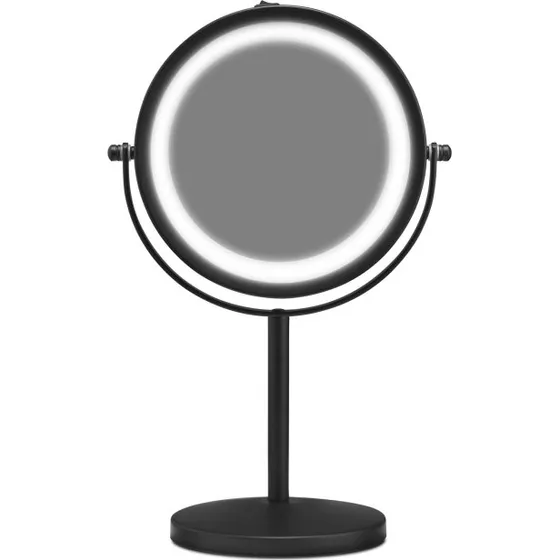 Gillian Jones Bordspejl LED 10x forstørrelse Ø17 cm – mat sort