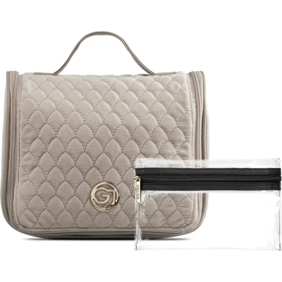 Cimi Gillian Jones Organizer Toilettaske Beige Velour 26x21x11 cm