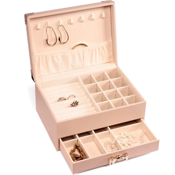 Gillian Jones Smykkeskrin Large - Pink med guldsljfe