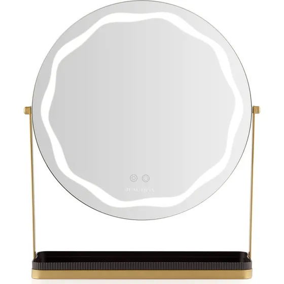 Beautifly Mirror Round LED Vanity - Rundt makeupspejl, 3 lysindstillinger