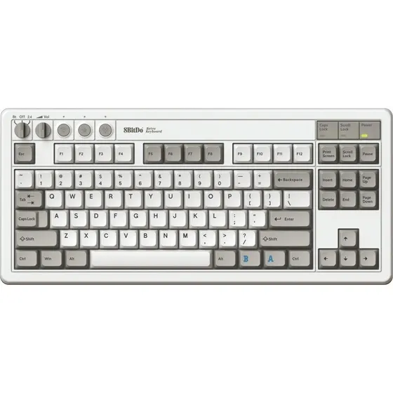 8BitDo Retro Mechanical Keyboard M Edition - Engelsk (UK) Hvid