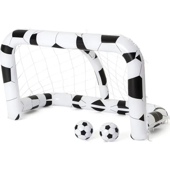 Bestway Oppusteligt fodboldmål 213x117x125 cm med 2 bolde