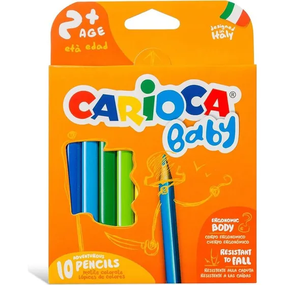 CariocaBaby Trekantede farveblyanter 10 stk