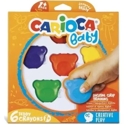 Carioca Baby - Teddy farvekridt (6 farver)