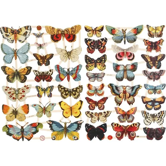 Creativ Company Glansbilleder Sommerfugle 2 ark (16,5x23,5 cm)