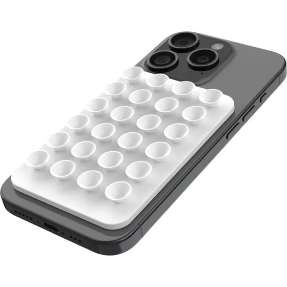 FIXED MagMate MagSafe mobilholder med sugekopper  hvid