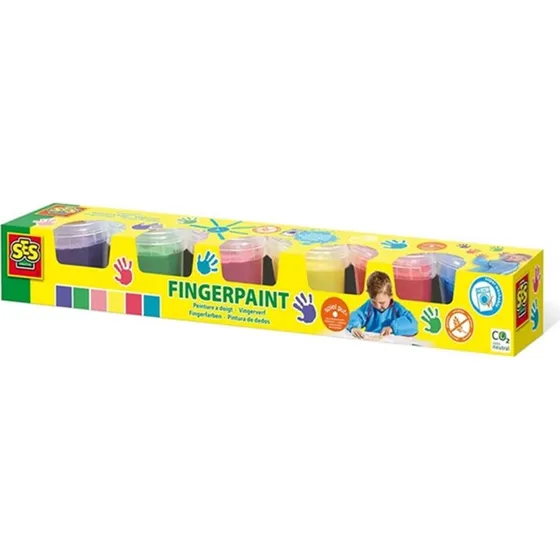 SES Creative Fingermaling 6 farver (6 x 120 ml)