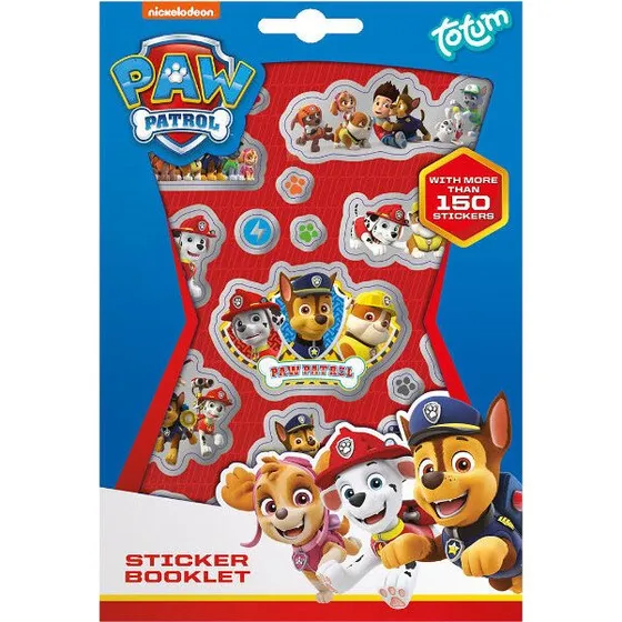 Alligator PAW PATROL klistermrkebog, 4 ark (over 150 klistermrker)
