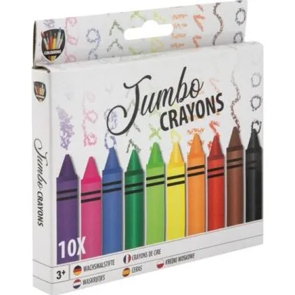 Creative Craft Group Jumbo farvekridt - 10 stk.