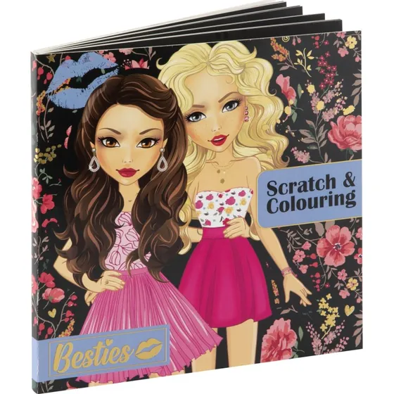 Besties Scratch & Colouring 12 ark 20x20 cm