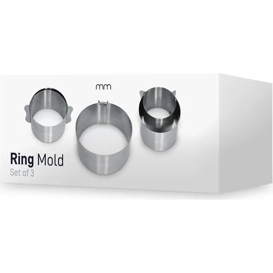 Mikamax 05060 Justerbare ringforme 3 stk, rustfrit stl (610 cm)
