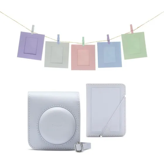 Fujifilm Instax Mini 12 Tilbehørssæt - Hvid (Skulderrem, Album, Fotorammer)
