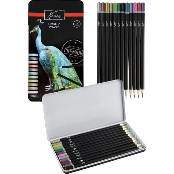 Creative Craft Group Farveblyanter METALLIC 12 stk i metalske