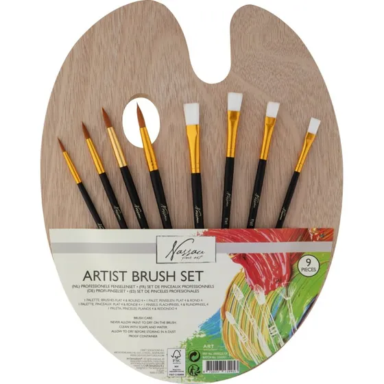 Creative Craft Group trpalette med 8 pensler