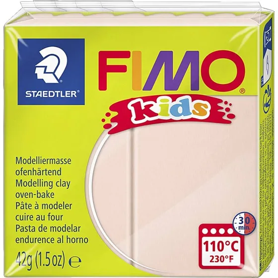 FIMO Kids ovn-hrdende ler 42 g  bleg pink