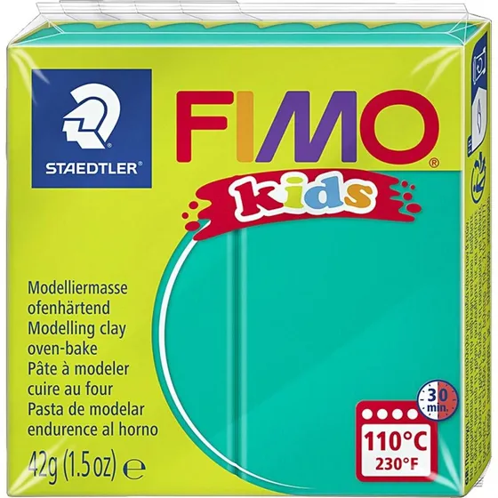 Fimo Kids ovnhrdende modellervoks 42 g  Grn