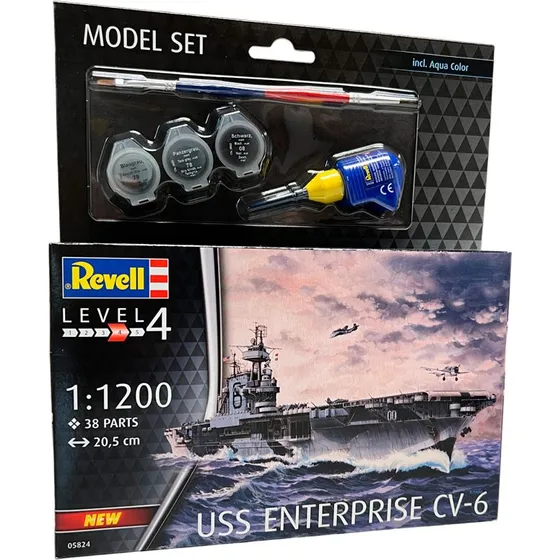 Revell USS Enterprise CV-6 byggest 1:1200 (20,5 cm)
