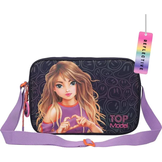 TOPModel Stor Skuldertaske Night Light - Mrkebl (0412771)