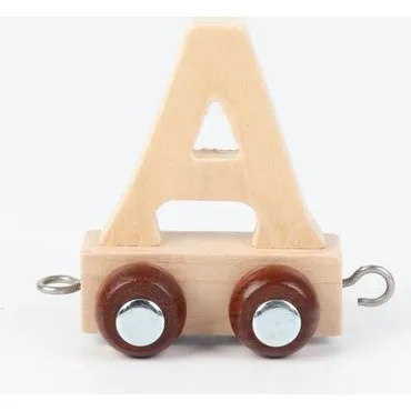 Small Foot Navnetog bogstav A i naturtr - 12 stk (5 x 3,5 x 6 cm)