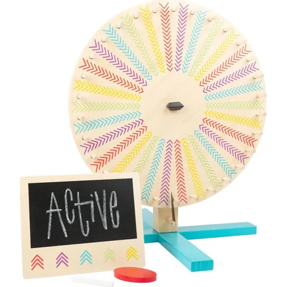 Small Foot Lykkehjul i tr, 2-sidet (30 felter)