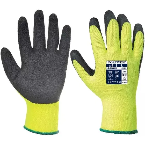Portwest Termal Grip Handsker A140, gul/sort