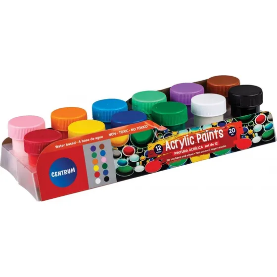 Akrylmaling vandbaseret sæt 12x20 ml