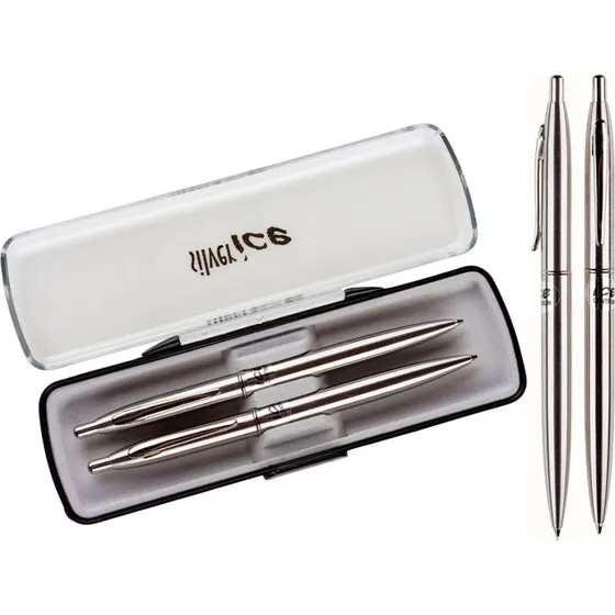 Centrum Kuglepen og Blyant i Stål – Gaveæske