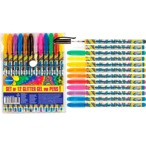Centrum Glitter Gelpenne 12 stk