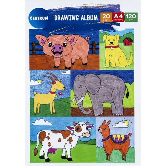 Centrum Tegneblok Animal A4 120 g/m - 20 sider
