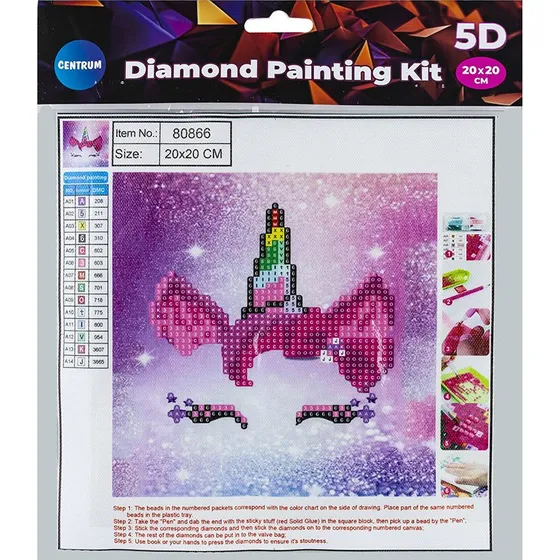 Centrum Diamond Painting 5D 20x20 cm - Enhjrning