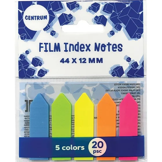 Centrum Indeksfaner 45x12 mm  5 neonfarver (assorterede)